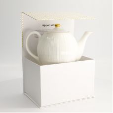 Чайник Nippon White Gold 24x16.5 см, 1300 мл, рисунок Lines, фарфор TOKYO DESIGN