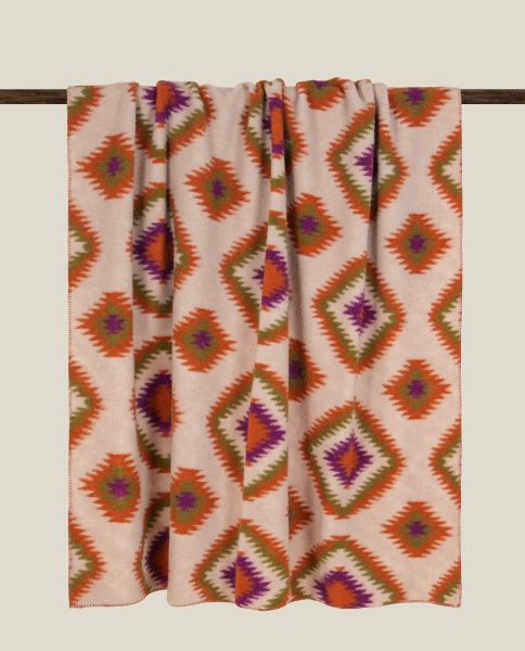 Плед MARY NATIVE CREAM 150x200 см шерсть 55% полиэстер 45%, 1070г FRATI HOME
