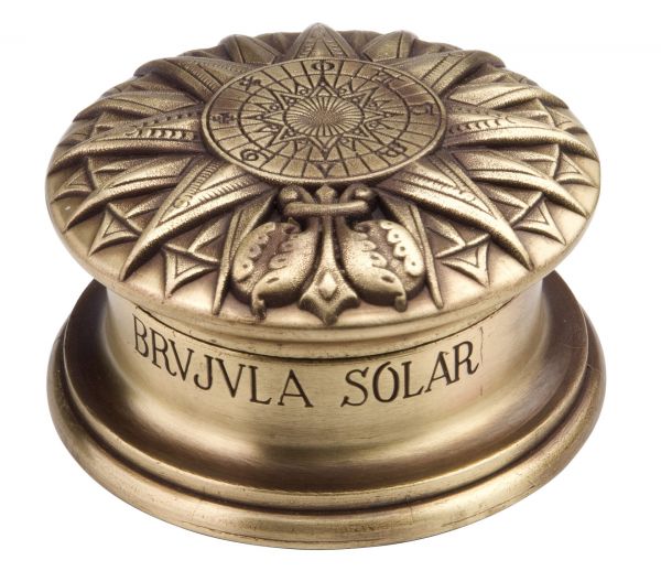 Солнечный компас Hemisferium Solar Compass диам 8.5x4.5 см, бронза
