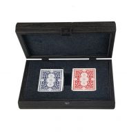 CARDSКарты игральные, отделка корпуса эко-кожа, цвет темно-серый, 24х17 см