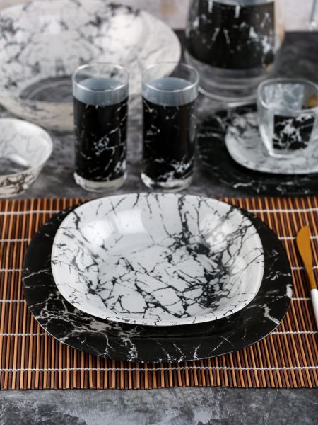 Набор столовый CARINA MARBLE BLACK 44 предмета LUMINARC