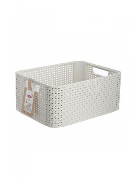 Корзина RATTAN STYLE BOX M кремовая CURVER