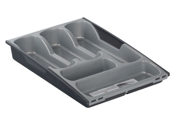 Лоток для приборов AKCESORIA KUCHENNE BASIC серебристый/графитовый раздвижной CURVER