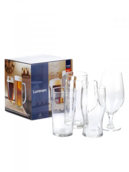 Набор стаканов ВРЕМЯ ДЕГУСТАЦИЙ КРАФТ БИР без декора 4шт LUMINARC