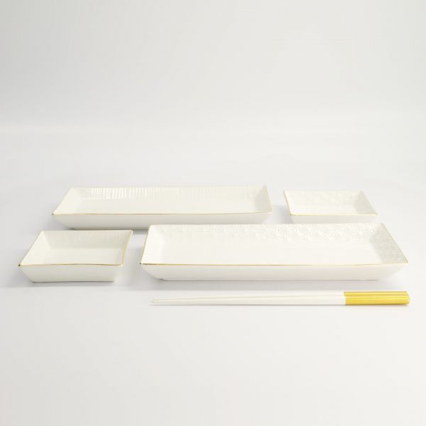 Набор для суши Nippon White Gold, 6 предметов, фарфор TOKYO DESIGN
