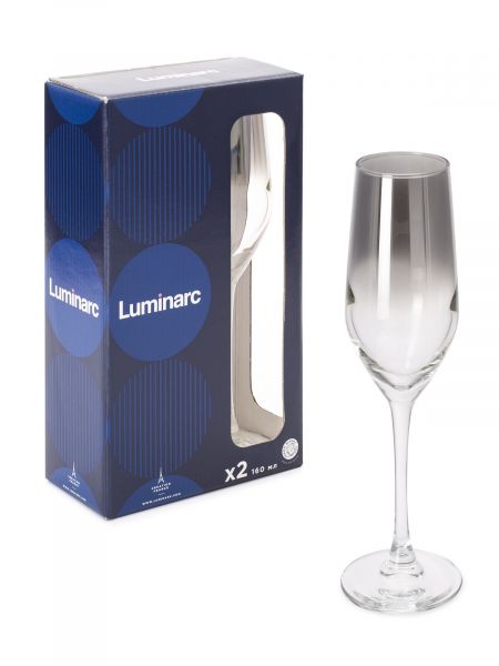 Набор фужеров для шампанского СЕЛЕСТ СЕРЕБРЯНАЯ ДЫМКА 2шт 160мл LUMINARC