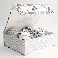 Набор кружек Flora Japonica 4 шт, 8.5x10.2 см, 340 мл, фарфор TOKYO DESIGN
