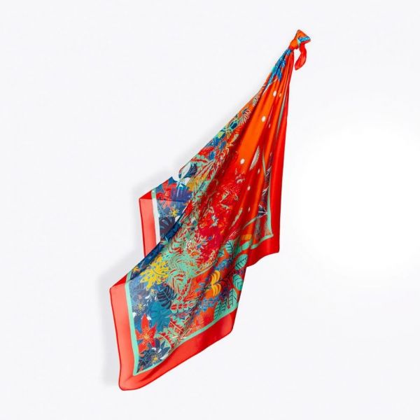 Платок Petrusse REVE ORANGE 105/105 шелк 100%