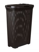Корзина для белья RATTAN STYLE 40л темно-коричневая CURVER