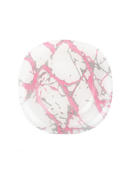 Тарелка суповая МАРБЛ ПИНК СИЛЬВЕР 21см LUMINARC