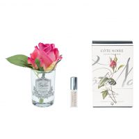 Бутон розы диффузор ROSE BUD Magenta, ярко-розовый, прозрачная ваза, 1 спрей 5 мл