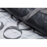ZINC Тюль черная с кругами, шир 318, 68% вискоза, 32% полиамид, Англия