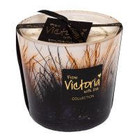 Свеча ароматическая Victoria with Love Plumeau brown 400гр, выдувное стекло
