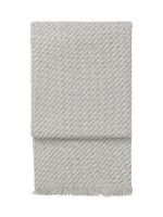 DIAGONAL white/light grey Плед 130/190 35% альпака + 35% шерсть + 30% G84микрофибра 790 гр