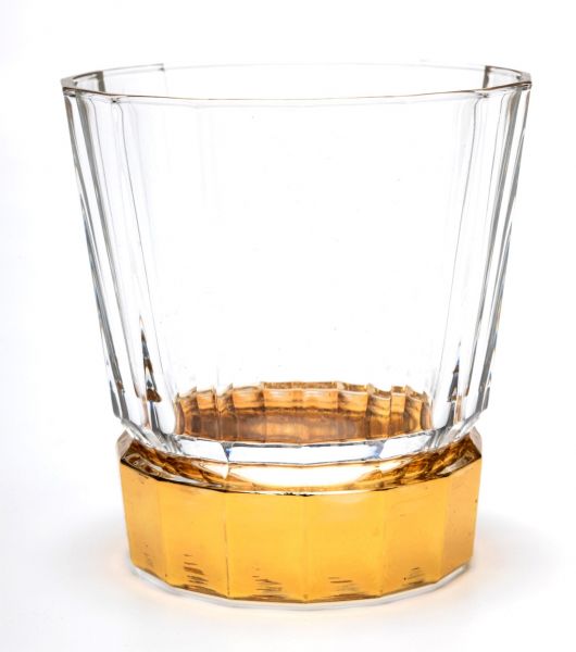 Стакан MACASSAR TUMBLER, хрусталь, золото, H.10