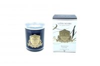 LILY FLOWERСвеча 450 гр , черный стаканчик, золотой декор ВхШхД 16х10,5х10,5 см время горения 100