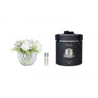 Round Summer Roses WhiteДиффузор букет роз, белый, круглая рифленая ваза, спрей 10 мл*2шт