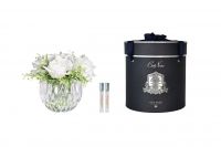 Диффузор Cote Noire Round Summer Roses White букет роз, белый, круглая рифленая ваза, спрей 10 мл*2шт