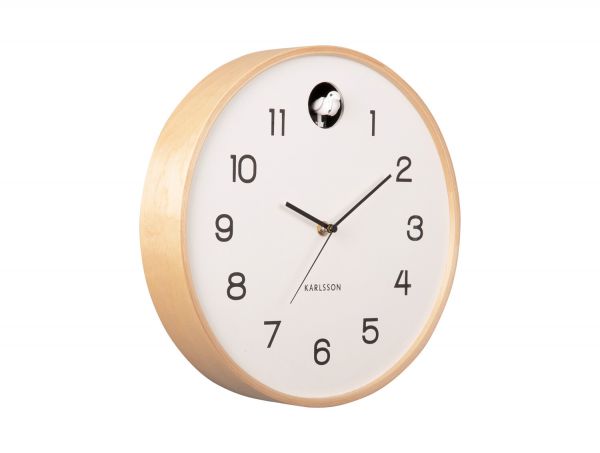 Часы настенные с кукушкой Karlsson дерево береза Present Time
