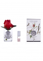 Бутон розы диффузор ROSE BUD carmine red , красный, прозрачная ваза, 1 спрей 5мл