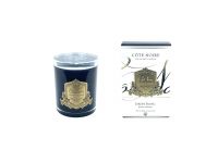 JARDIN BLANCСвеча 450 гр , черный стаканчик, золотой декор ВхШхД 16х10,5х10,5 см время горения 10