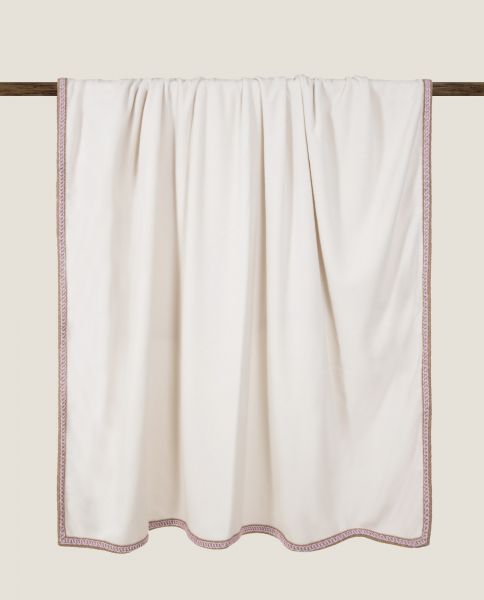 Плед Frati SOFT BAMBOO NEVE с тесьмой Coco, кремовый, 160х200 см, бамбук 40% полиэстер 60%, 910г
