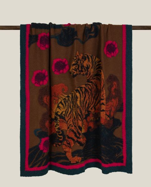 Плед Frati FLOWERTIGER 150x190 см, шерсть 80% полиэстер 20%, 900г
