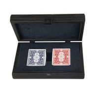 CARDSКарты игральные, отделка корпуса эко-кожа под крокодила, цвет темно-серый, 24х17 см