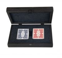 CARDSКарты игральные, отделка корпуса эко-кожа под крокодила, цвет темно-серый, 24х17 см