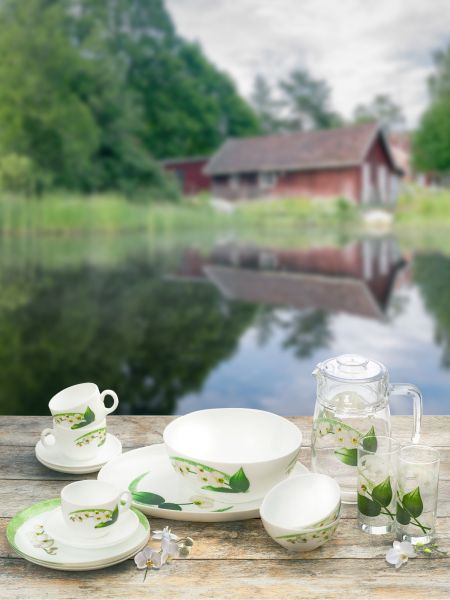 Набор столовый DIWALI WHITE ORCHID 46 предметов LUMINARC