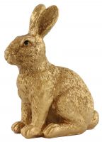 Заяц золотистый BUSY BUNNY 11x8x16 см, полирезин, Hoff Interieur