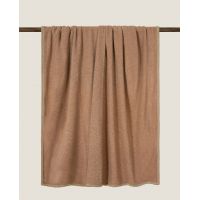 Плед Frati SOFT BAMBOO BISCOTTO с тесьмой Coco, желто-коричневый, 160х200, бамбук 40% полиэстер 60%