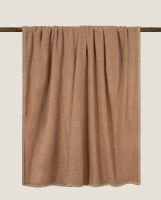 Плед Frati SOFT BAMBOO BISCOTTO с тесьмой Coco, желто-коричневый, 160х200, бамбук 40% полиэстер 60%