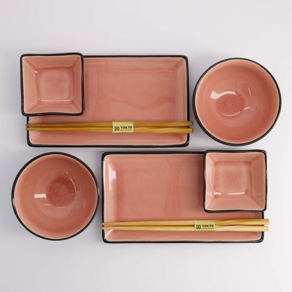 Подарочный набор Glassy Pink 8 предметов, фарфор TOKYO DESIGN
