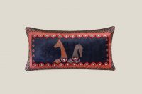 Подушка HORSE BLUE 30х60 см, велюр, полиэстер, начинка конфорель HORSEBLUE_30 FRATI HOME