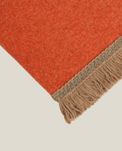 Плед Frati SOFT BAMBOO APRICOT с тесьмой ROUSSEAU, оранжевый, 160х200 см, бамбук 40% полиэстер 60%, 900
