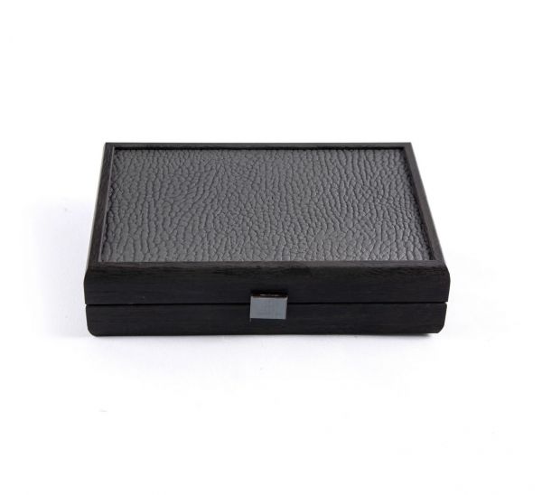CARDSКарты игральные, отделка корпуса эко-кожа, цвет темно-серый, 24х17 см