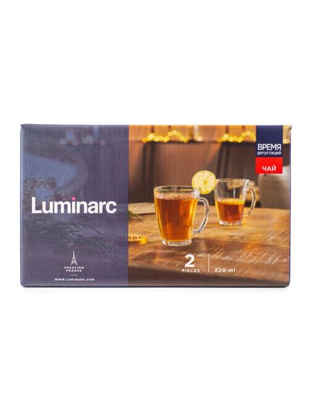 Набор кружек ВРЕМЯ ДЕГУСТАЦИЙ ЧАЙ 2шт 320мл LUMINARC