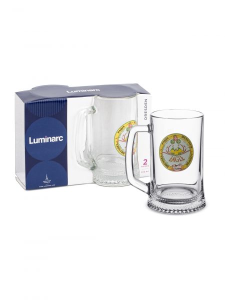 Набор кружек для пива ДРЕЗДЕН декорированных 2шт 500мл LUMINARC