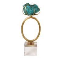 STONE ON RINGСкульптура, бирюза, бронза, акрил H: 33 cm | W: 8 cm | D: 8 cm