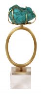 STONE ON RINGСкульптура, бирюза, бронза, акрил H: 33 cm | W: 8 cm | D: 8 cm
