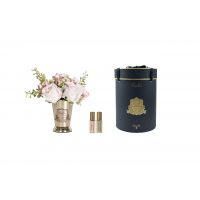 Диффузор Cote Noire Summer Posy Blush букет розы с гортензиями, бледно-розовый, золотая ваза, металл, спрей 10 мл, 2шт