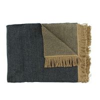 Плед CLAUDI UNAMI INDIGO GOLD, 150х200см, 60% хлопок 40% акрил