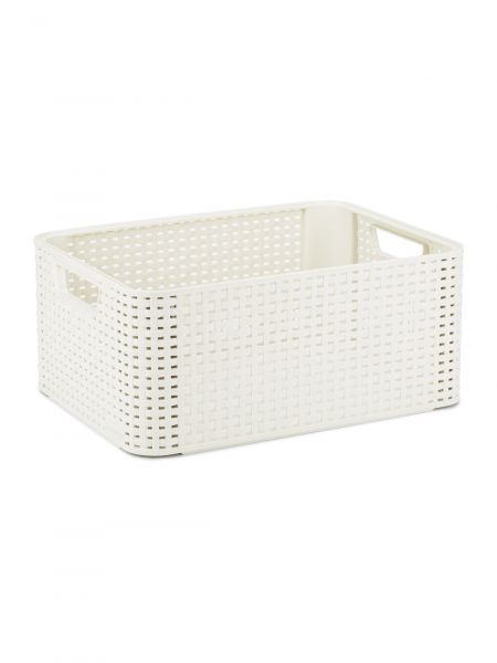 Корзина RATTAN STYLE BOX M + крышка кремовая CURVER