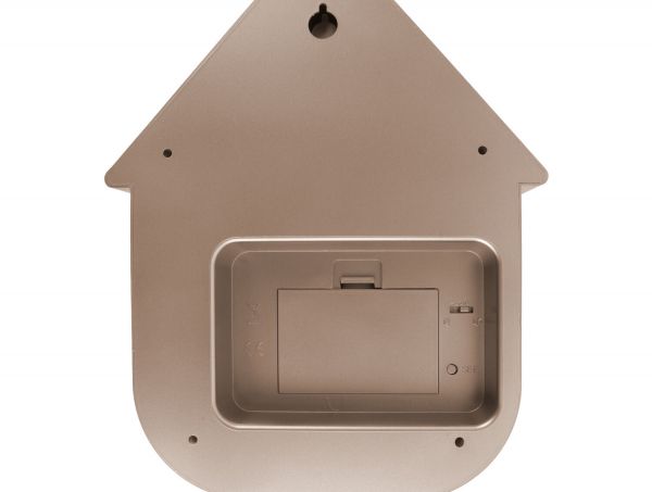 Часы настенные с кукушкой Karlsson CUCKOO, розовое золото, пластик, 21.5х8.5 см, батарейки 3x AA (не входит в комплект) Present Time
