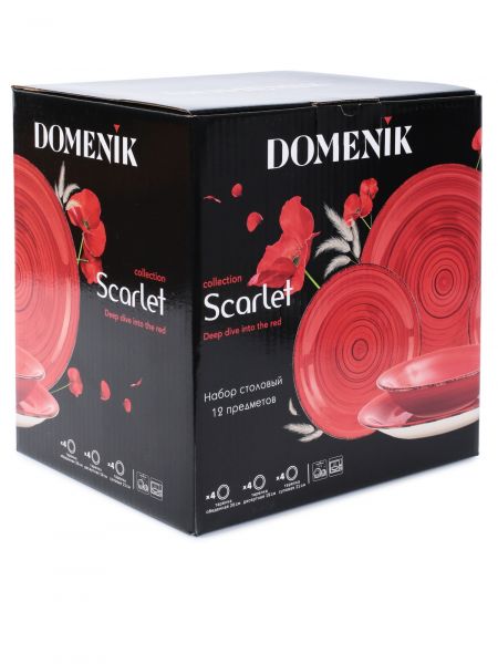Столовый сервиз SCARLET 12пр (4 персоны) DOMENIK
