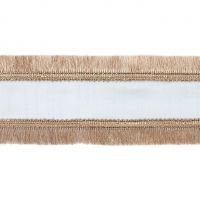 DUP.FRINGED EDGES RIBBON LT BLU/GLD 10CM/5Y Лента на елку голубая с золотой бахромой ширина 10 см