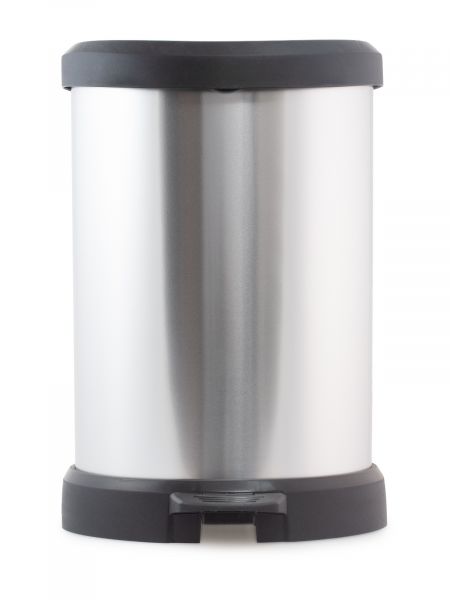 Контейнер для мусора DECO BIN черный-серебристый 20л CURVER