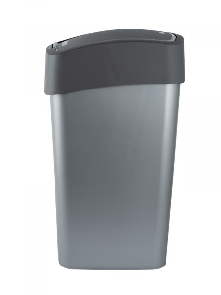 Контейнер для мусора FLIP BIN серебристый/графитовый 45л CURVER