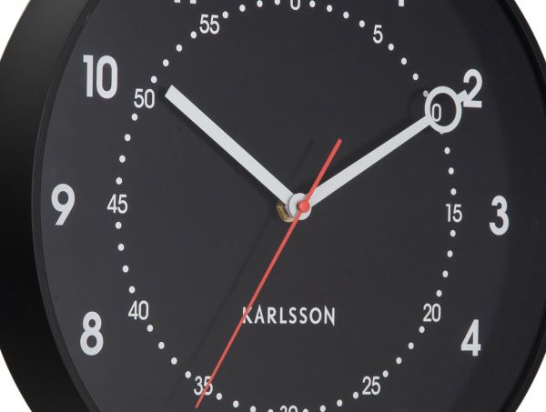 Часы настенные Karlsson FRESCO, 31.5х4.5 см бесшумный механизм, батарейка 1x AA (не входит в комплект) Present Time
